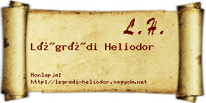 Légrádi Heliodor névjegykártya